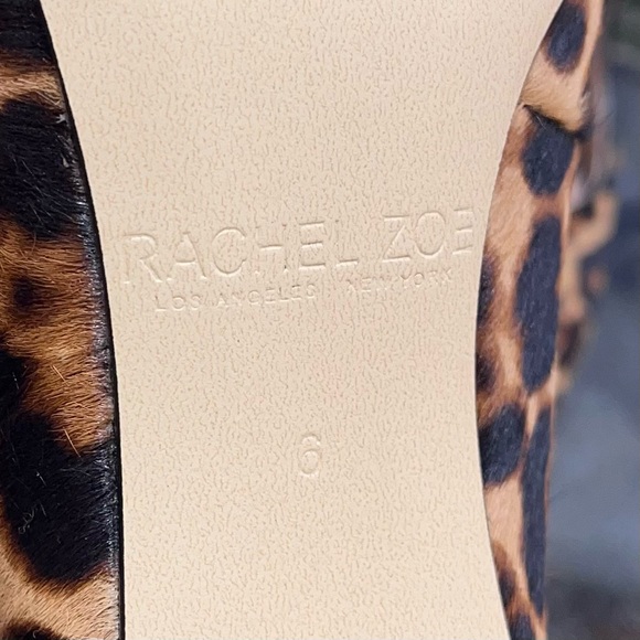 🐆NIB🐆 Rachel Zoe Calf Hair Leopard Print Zippered Back Stiletto Heel  Size 6 - Picture 9 of 11